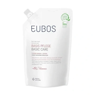 Abbildung von Eubos Basis Pflege FLÜSSIG Wasch + DUSCH, ROT, NACHFÜLLBEUTEL Flüssigseife, Größe: 400 ml, Rot