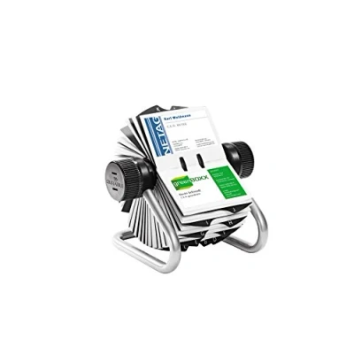 Abbildung von Durable Visifix Rollkartei, für 400 Visitenkarten, Register A Z, metallic silber, 248123