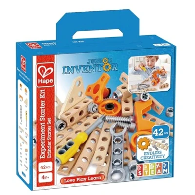 Abbildung von Hape Junior Inventor Erfinder Starter Set Konstruktions Spielset, (42 St)