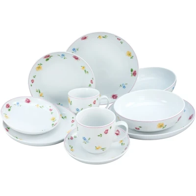 Abbildung von CreaTable Kombiservice &quot;Geschirr Set Summertime&quot;, (Set, 10 tlg., Kaffeeservice und Tafelservice im Set, für 2 Personen), Service, Streublümchen Dekor, Teile, Personen