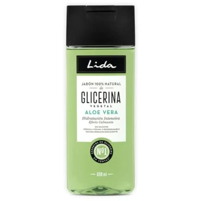 Abbildung von Lida 100% natürliche Flüssigseife aus Glycerin und Aloe Vera Dusch Duschgel Reinigt spendet Feuchtigkeit für alle Hauttypen Traditionelle Verarbeitung 600 ml