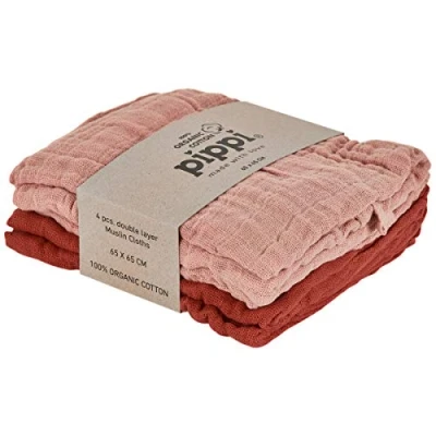 Abbildung von Pippi Musselintuch 4er Pack, Misty Rose
