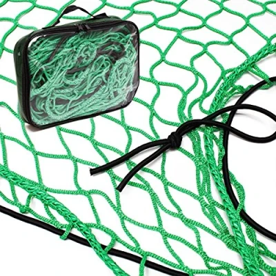 Abbildung von Wiltec Ladungssicherungsnetz Grün 2,1x1,25m Masche 4,5x4,5 cm Stärke 3 mm Polypropylen Transportnetz für Anhänger mit Randkördel Witterungsbeständig Ladung Sicherheit