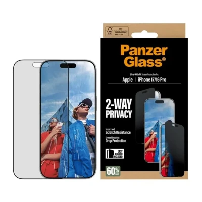 Abbildung von PanzerGlass 2 Way Privacy Schutzglas iPhone 17/16 Pro UWF