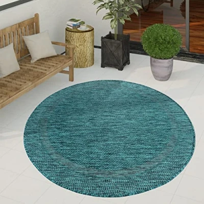 Abbildung von Paco Home Teppich &quot;Roma 272&quot;, rund, Flachgewebe, meliert, mit dezenter Bordüre, In und Outdoor geeignet