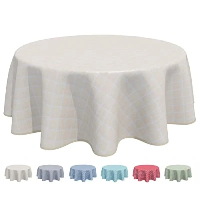 Abbildung von Home Direct Wachstuch Tischdecke Abwaschbar Rund 160cm Beige