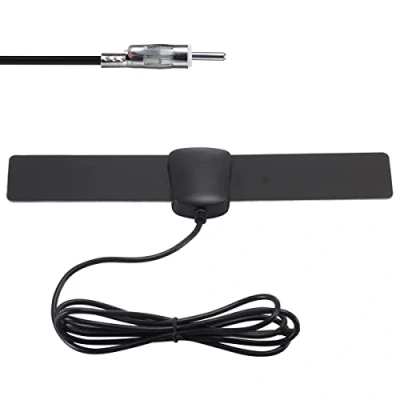 Abbildung von MONTOLA® Autoantenne für Radio Antenne FM Scheibenantenne innen Universal Auto Klebeantenne 5M Verlängerungskabel universell Autoradio mit Din Stecker