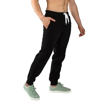Abbildung von Southpole Herren Basic Active Fleece Jogginghose, reguläre und große Größen Trainingshose, Bk (A), XXL