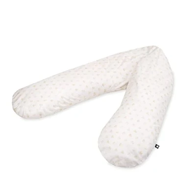 Abbildung von Julius Zöllner Classic Stillkissen ca. 190 cm Füllung 42 Liter EPS Mikroperlen Made in Germany Bezug aus 100% Baumwolle OEKO TEX® STANDARD 100 Schlummerherzen