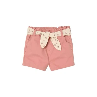 Abbildung von Vertbaudet Baby Paperbag Shorts mit Gürtel Oeko Tex rosa 92/98