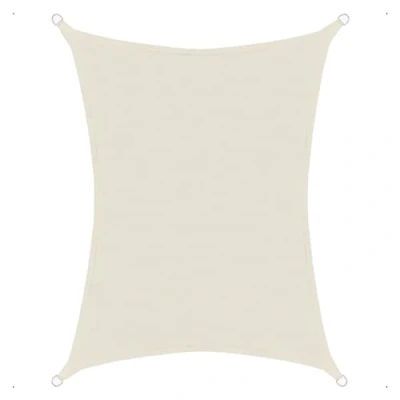 Abbildung von anndora Sonnensegel luftdurchlässig 4 x 6 m Farbe Creme rechteckig Material HDPE