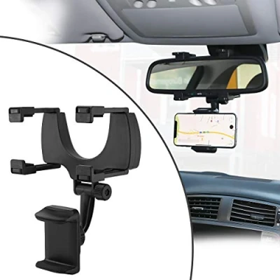 Abbildung von MidGard Autohalterung f KFZ Rückspiegel Autospiegel Halterung Handy Universal Smartphone Halterung, (bis 7.2 Zoll)