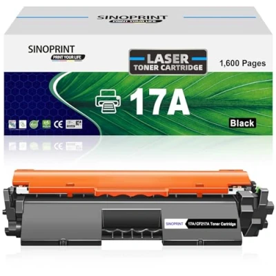 Abbildung von SINOPRINT Kompatible Tonerkartusche für HP 17A CF217A Laserjet Pro M102a M102w M130a M130fn M130fw M130nw Drucker HP17A HPCF217A, Schwarz, 1 Stück
