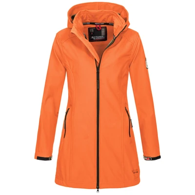 Abbildung von Alessandro Salvarini Softshelljacke &quot;Alessia&quot;, lang mit abnehmbarer Kapuze