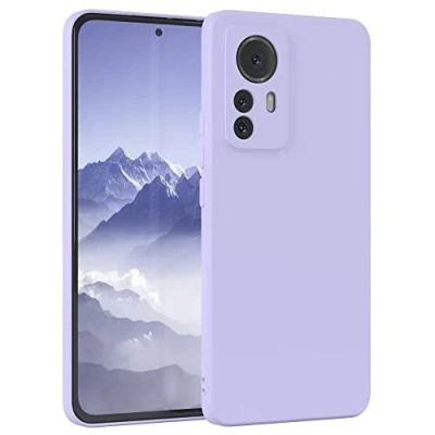 Abbildung von EAZY Case Silikonhülle für Xiaomi 12 Pro Hülle Silikon Lila weich stoßfeste Handyhülle Schutzhülle mit Kameraschutz Dünn Premium Schutz Cover TPU Phone Bumper Lavendel Violett