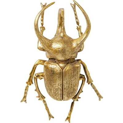 Abbildung von Kare Design Wandschmuck Atlas Beetle, Gold, Deko Objekt, Figur, Käfer Motiv, 36x26x15 cm (H/B/T)