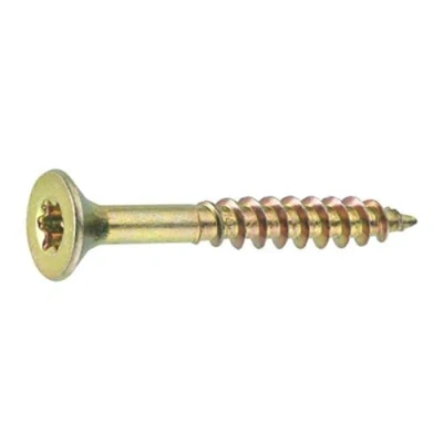 Abbildung von Connex Universalschrauben 5,0 x 80 mm 1 kg Großpack Senkkopf TX Antrieb Teilgewinde Gelb verzinkt / Schrauben Set im Beutel KL3215080