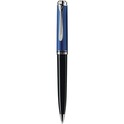 Abbildung von Pelikan Kugelschreiber Souverän 805, Schwarz Blau, hochwertiger Drehkugelschreiber im Geschenk Etui, 933689
