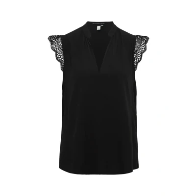 Abbildung von QS MIT Detail Bluse, Damen, Größe: 36, Schwarz