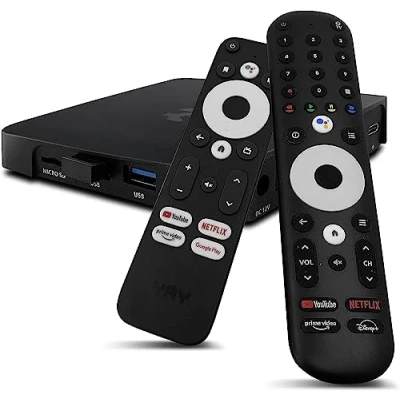 Abbildung von [Test SEHR GUT *] VU+ Yay GO PRO 4K UHD Android TV Box 10 + HM Sat HDMI Kabel Google Zertifiziert, Chromecast, Bluetooth, SMART TV, WiFi, WLAN, Netflix Prime Video Disney+ YouTube