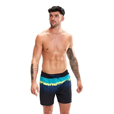 Abbildung von Speedo Herren Placement Leisure 16&quot; Wassershort, Marineblau/Ammonitblau/Aquarium/Spritz, XXL