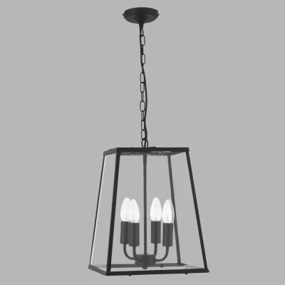 Abbildung von Hängeleuchte Lantern, schwarz, vierflammig