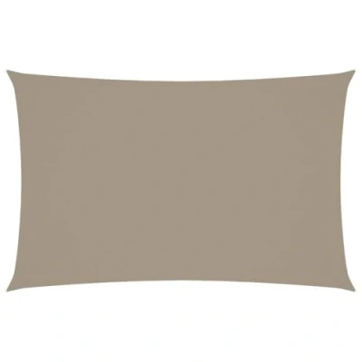 Abbildung von vidaXL Sonnensegel Wasserfest Sonnenschutz Windschutz Sonnendach UV Schutz Garten Terrasse Balkon Oxford Gewebe Rechteckig 4x7m Taupe