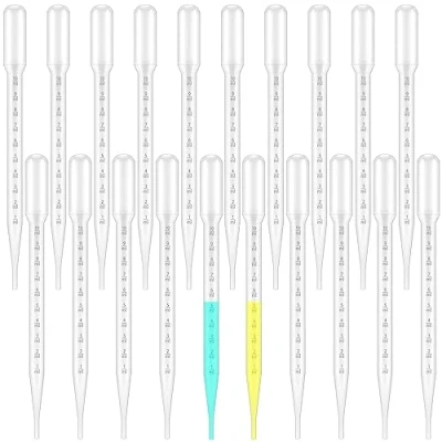 Abbildung von 20 Stück Pipette,Pipetten,Pipetten Plastik,Pipette 10ml,Pimpette,Transferpipetten aus Kunststoff,mit Skala,für Labor Versuch,Experiment,ätherische Öle (10ml)