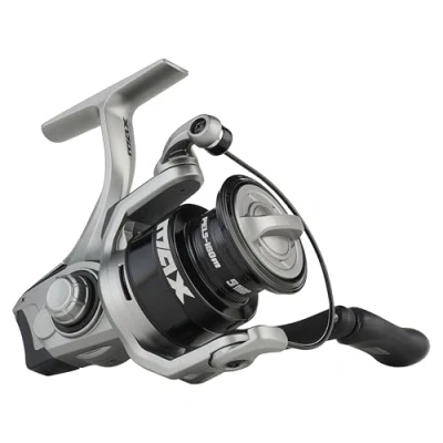 Abbildung von Abu Garcia Max X Spinnrolle, Leichter Graphitrahmen, 4+1 Lager, Rocket Line Management, V Spool Design, geflochtene Aluminiumspule, reibungsloser Betrieb für Süß und Salzwasserfischen, 2500