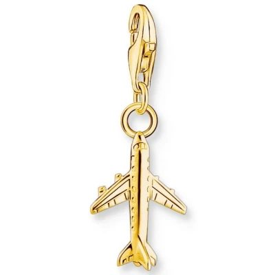 Abbildung von THOMAS SABO Charm Einhänger Flugzeug vergoldet, 2012 413 39
