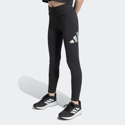 Abbildung von adidas Performance Junior Unisex Leggings Hosen black/silvercoloured für Kinder, Größe: 128, Black/silver coloured
