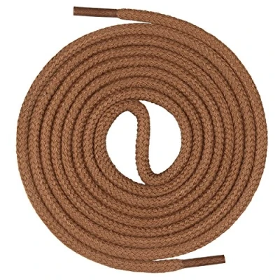Abbildung von Mount Swiss runde Premium Schnürsenkel aus 100% Baumwolle sehr reißfest Farbe Hellbraun Länge 50cm