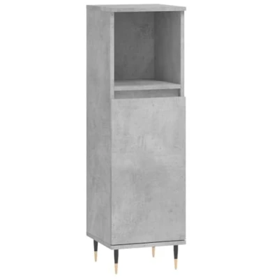 Abbildung von vidaXL Badschrank Betongrau 30x30x100 cm Holzwerkstoff