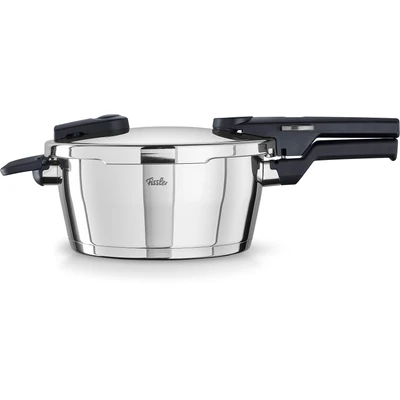 Abbildung von Fissler Vitaquick / Schnellkochtopf (3,5 L, Ø 22 cm) Edelstahl Dampfkochtopf, 2 Garstufen, Made in Germany Induktion