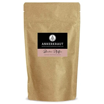 Abbildung von Ankerkraut Bunter Pfeffer, ganze Pfefferkörner für die Pfeffermühle, 150g im Beutel