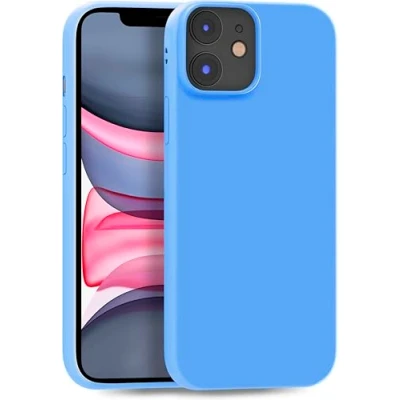 Abbildung von MyGadget Hülle kompatibel mit iPhone 11 robuste Handyhülle TPU Case Slim Silikonhülle Back Cover Kratzfest Schutzhülle matt Hellblau