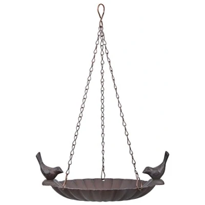 Abbildung von esschert design Vogeltränke, Hängende 2 Vögel aus Gusseisen