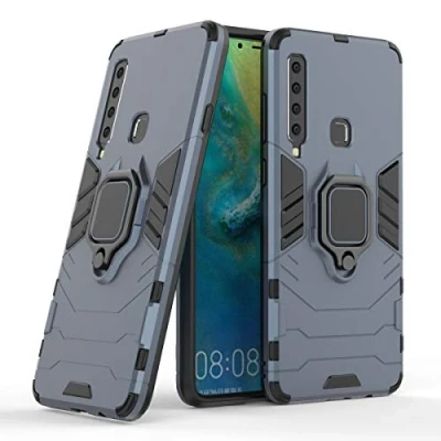 Abbildung von Kompatibel mit Galaxy A9 (2018) Hülle, Ring Ständer Magnetischer Handyhalter Auto Caseme Schutzhülle Case für Samsung 2018 (Navy Blau)