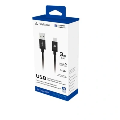 Abbildung von Hori Dual Sense Ladekabel für PS5 (3 Meter) USB Kabel, C, Typ A (300 cm), Offiziell lizenziert von Sony
