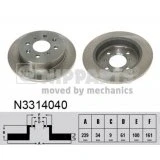 Abbildung von Bremsscheibe NIPPARTS N3314040