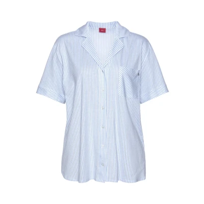 Abbildung von s.Oliver Nachtwäsche Shirt, Damen, Größe: 32/34, Himmelblau gestreift