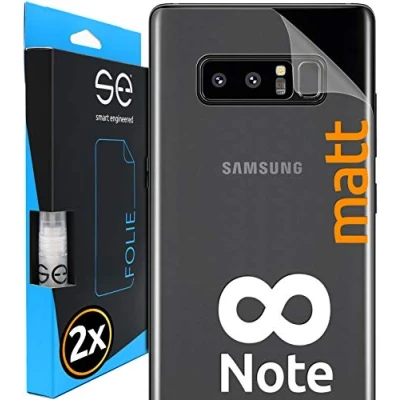 Abbildung von 2x se® 3D SCHUTZFOLIE Rückseite Entspiegelt für Samsung Galaxy Note 8,Anti Staub, Backcover, einfache blasenfreie Installation, Ultra Klar,Schutz vor Schmutz, Stoß Kratzfest, aus Deutschland