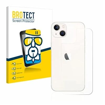 Abbildung von BROTECT Schutzglas für Apple iPhone 13 (Rückseite) Schutzfolie Panzer Folie Glas [Extrem Kratzfest 9H, Anti Fingerprint, Ultra Transparent]