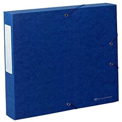 Abbildung von 10 x Exacompta Dokumentenbox A4 Exa Box Scotten 600g/qm mit Gummizug b