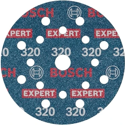Abbildung von Bosch 1x EXPERT O780 Folienschleifscheibe, 125 mm (für Hartholz, Farbe auf Holz, Ø mm, Körnung 320, Professional Zubehör Exzenterschleifer)