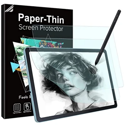 Abbildung von TiMOVO 2 Stück wie Papier Displayschutzfolie Kompatibel mit Galaxy Tab S6 Lite 10.4 Inch(2022/2020), Schreiben und Zeichnen auf Papier, Blendfrei Kratzfest Schutzfolie