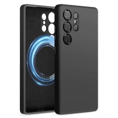 Abbildung von elago Kompatibel mit Samsung Galaxy S25 Ultra Hülle, Magnetische Silikonhülle, MagSafe Zubehör, Schutzhülle, Stoßfest, Schlank, Kratzfeste Weiche Mikrofaser Auskleidung (Schwarz)