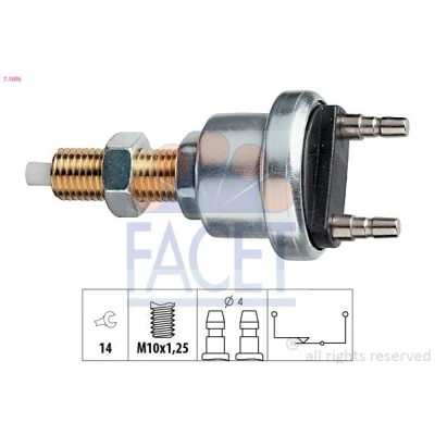Abbildung von FACET 7.1006 Bremslichtschalter mechanisch M10x1,25 Made in Italy OE Equivalent