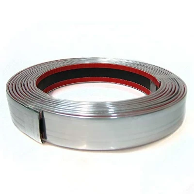 Abbildung von Zierleiste Chromleiste Auto Styling Strip 5m x 20mm Universal AutoHobby Chrom Selbstklebend Chromstreifen Flexibel Klebeband Leisten Aufkleber Silber