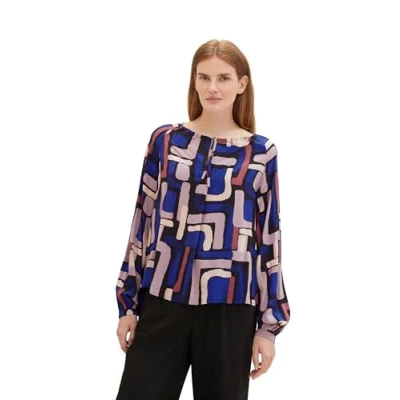 Abbildung von TOM Tailor Bluse, Damen, Größe: 40, Black abstract design